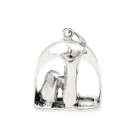 Sterling Silver Equine Ridding Boots/Stirrup Pendant