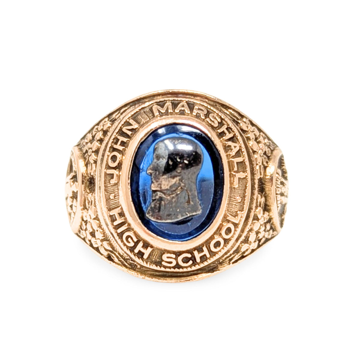 1951 10K Gold John Marshall High School Class Ring - Size 5.5