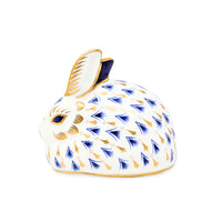 Royal Crown Derby "Imari" Rabbit Paperweight w/ Gold Stopper
