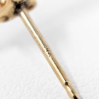 14K Gold .12tcw Triple Diamond Stud Earrings