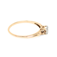 Art Deco .09ct Diamond Solitaire Engagement Ring - Size 9.5