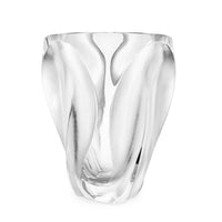 Vintage Lalique France "Ingrid" Crystal Leaf/Flower Vase, 10.5"