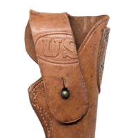 Original WWII US M1916 Colt 1911 Leather Holster BOYT -42- Field Modified