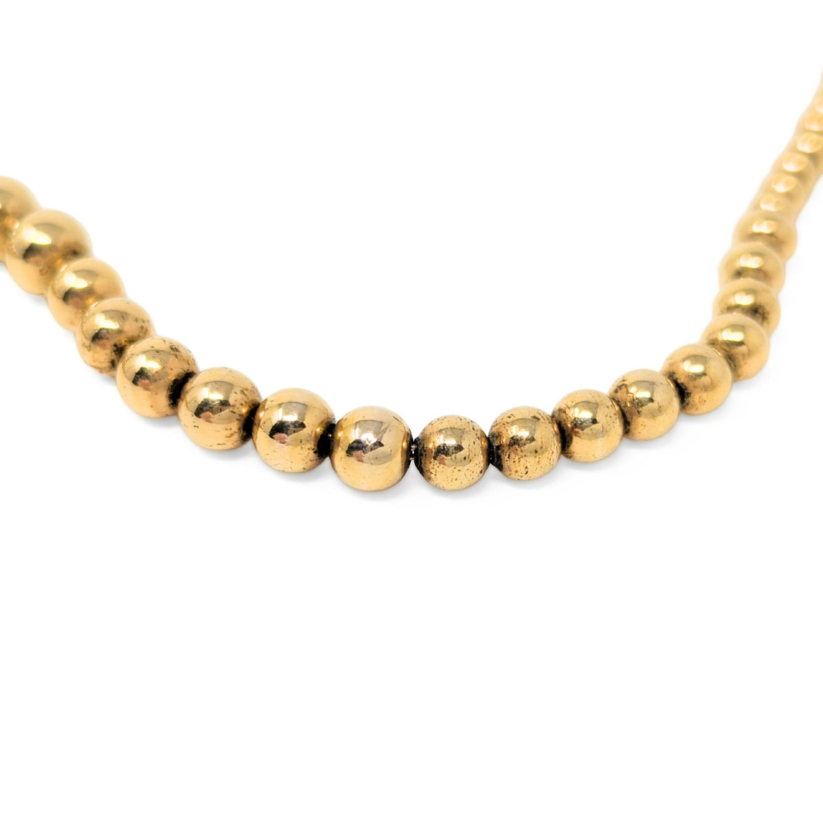 Vintage Van Dell 1/20 12K GF Gold Filled Graduated Bead Ball Necklace, 15.5”
