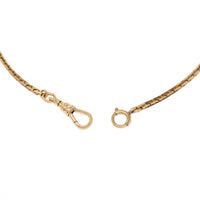 Antique Art Deco 12K Gold Filled Watch Chain Box Boston Block Link 13.5” Choker