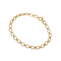 Vintage 12K GF Gold Filled Oval Link 7.25" Chain Bracelet, 4.6mm, 3.2g