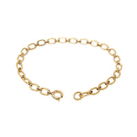 Vintage 12K GF Gold Filled Oval Link 7.25" Chain Bracelet, 4.6mm, 3.2g