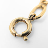 Vintage 12K GF Gold Filled Oval Link 7.25" Chain Bracelet, 4.6mm, 3.2g