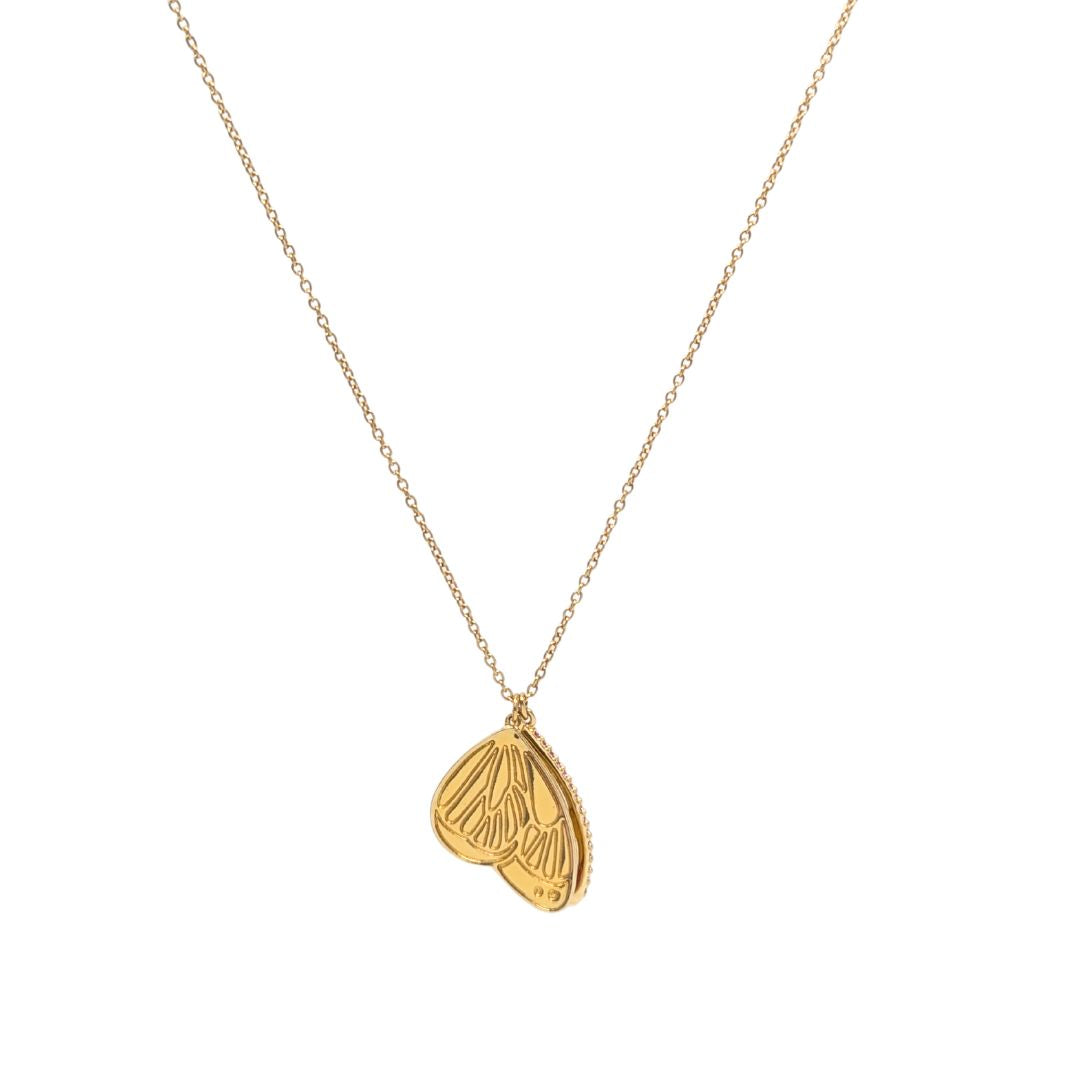 Authentic Swarovski Noisette Butterfly Pendant Necklace Gold Plated Multi Crystal