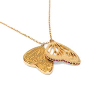 Authentic Swarovski Noisette Butterfly Pendant Necklace Gold Plated Multi Crystal