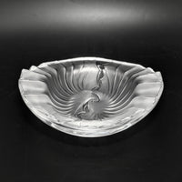 Lalique France Signed Nancy Frosted Crystal Ashtray/Bowl