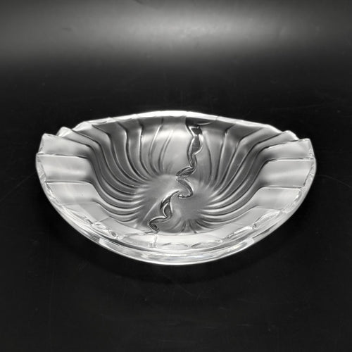Lalique France Signed Nancy Frosted Crystal Ashtray/Bowl