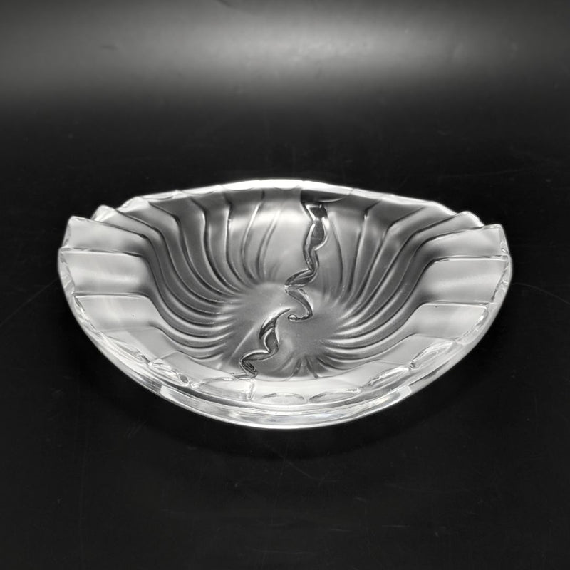 Lalique France Signed Nancy Frosted Crystal Ashtray/Bowl