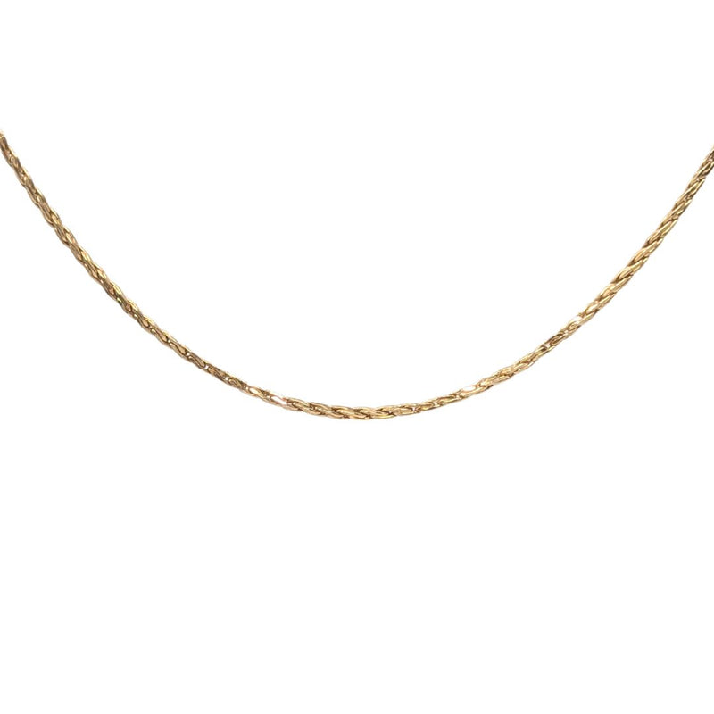 Vintage 1930s -1940s Wheat Chain Necklace 1/20 12K Gold Filled, 16", XRF Tested