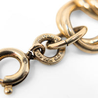 Vintage Automade 12K Gold Filled Double Link 6.75" Charm Bracelet