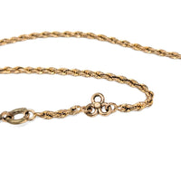 Antique W&SB 1/10 Gold Filled Pocket Watch Chain With Fob/Pendant - 12.5", 3.2mm