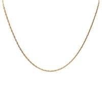 Vintage Krementz Gold Overlay Flat Pillar Link Chain Necklace - 19.25”, 2.5mm