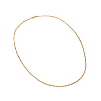Vintage Krementz Gold Overlay Flat Pillar Link Chain Necklace - 19.25”, 2.5mm