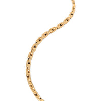 Vintage Krementz Gold Overlay Flat Pillar Link Chain Necklace - 19.25”, 2.5mm