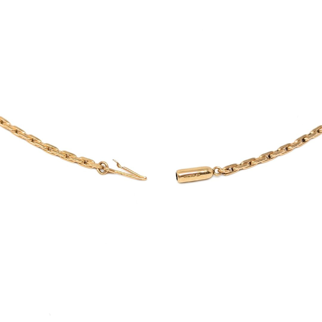 Vintage Krementz Gold Overlay Flat Pillar Link Chain Necklace - 19.25”, 2.5mm