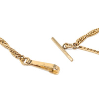 Vintage 12K Gold Filled St. Christopher 9" Toggle Watch Chain Bracelet