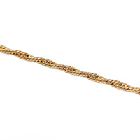 Vintage 12K Gold Filled St. Christopher 9" Toggle Watch Chain Bracelet