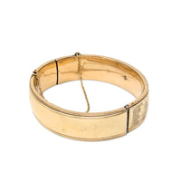 Binder Brothers BB 12K Gold Filled Floral Repousse Bangle Bracelet, 16mm