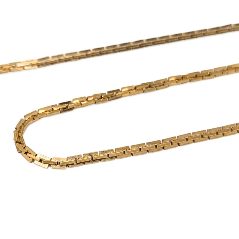Antique 12K Gold Filled Bar Link Pocket Watch Chain/ Choker Necklace, 14.25”