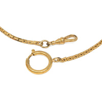 Antique 12K Gold Filled Bar Link Pocket Watch Chain/ Choker Necklace, 14.25”