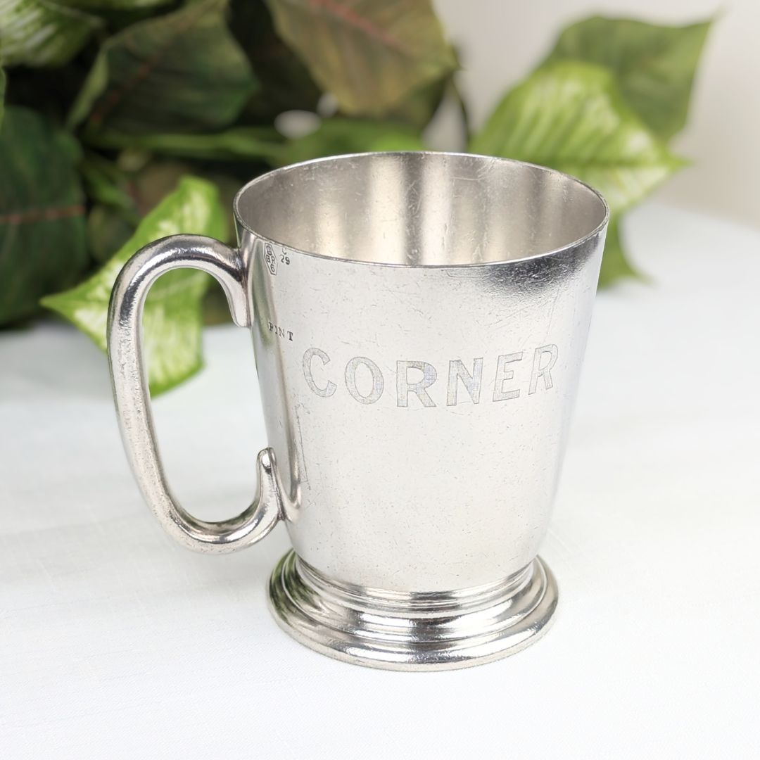 Mappin & Webb Prince's Plate Triple Silver Plate Pint Tankard, "Corner House Grill"