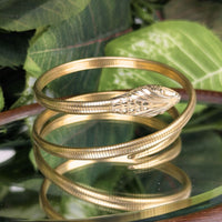 1940s Forstner Gold Filled Snake Wrap Bracelet Coiled Serpent w/Original Box