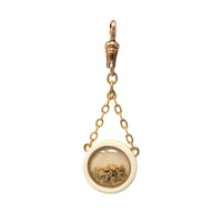 Antique 1920s Kender & Stokes Alaskan Gold Nugget Shaker Pendant