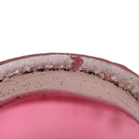 Mt Washington "Fig" Art Glass Salt Shaker Cranberry Rose Chrysanthemum