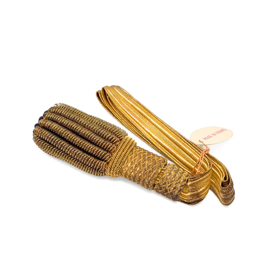 Vintage Gold Bullion Sword Knot French Navy Officer Portepee Tagged In Box