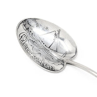 Antique 1890's OB&H Sterling Silver Gloucester MA Codfish Souvenir Spoon