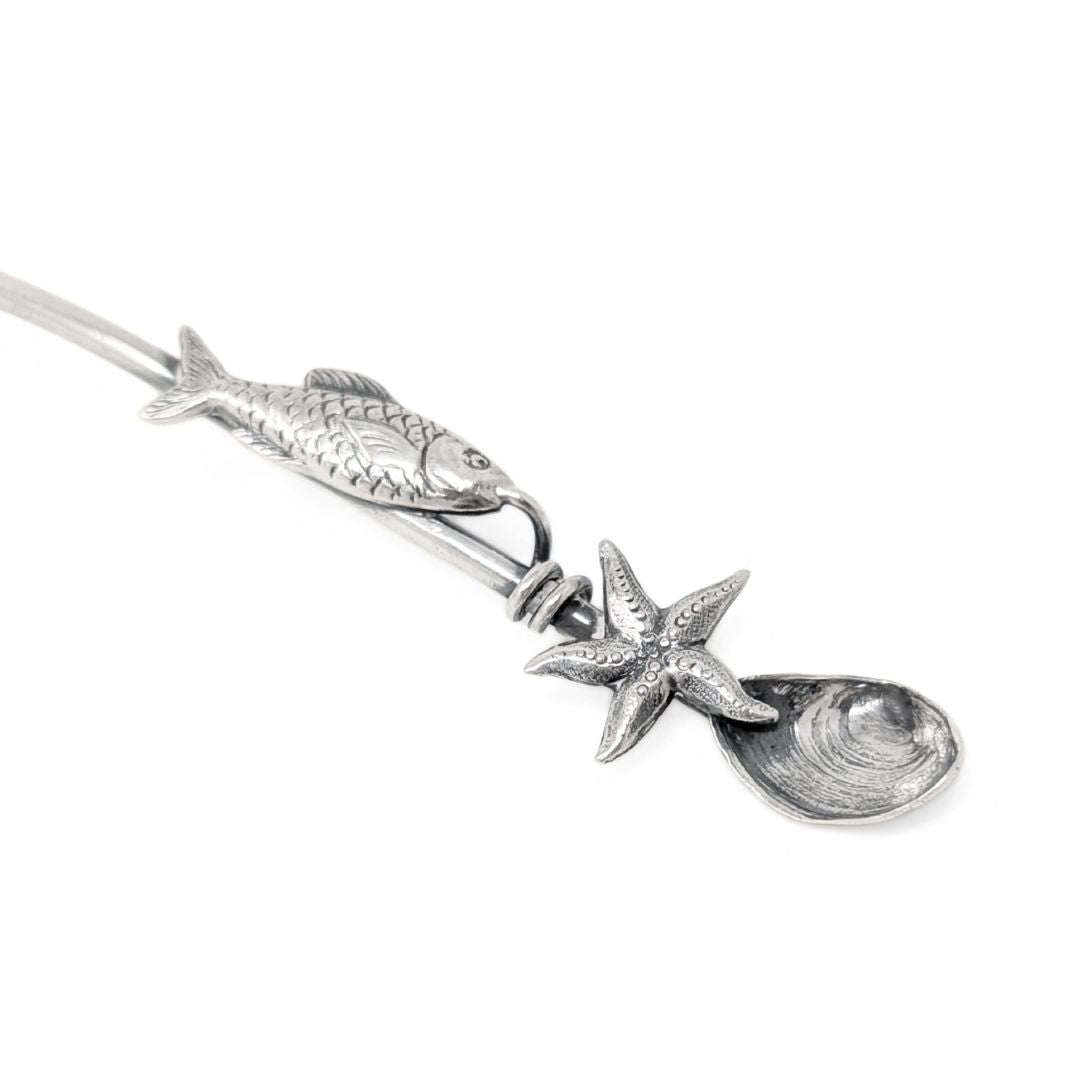 Antique 1890's OB&H Sterling Silver Gloucester MA Codfish Souvenir Spoon