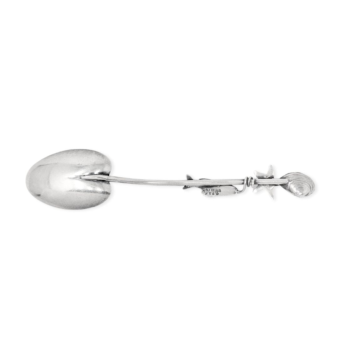 Antique 1890's OB&H Sterling Silver Gloucester MA Codfish Souvenir Spoon