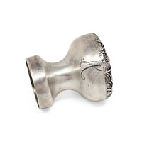Unger Brothers Art Nouveau Sterling Silver Desk Wax Seal Handle, “A” Monogram
