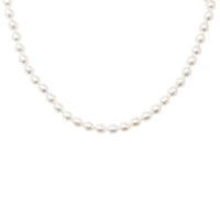 Authentic Slane & Slane 18" Freshwater Pearl Toggle Necklace .925 Sterling 18K Gold