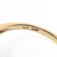 Vintage 10K Yellow Gold 7.5mm Pearl Swirl Ballerina Cocktail Ring - Size 7 (3.4g)