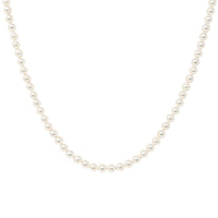 Vintage MIKIMOTO Akoya 6.0-6.4mm Pearl Necklace 18K Yellow Gold Clasp, 18.5"