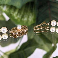 Vintage MIKIMOTO Akoya 6.0-6.4mm Pearl Necklace 18K Yellow Gold Clasp, 18.5"