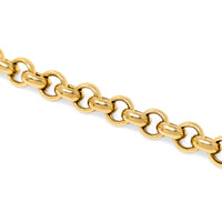 18K Yellow Gold 7.7mm Solid Rolo Link Bracelet, 7.75" - XRF Verified - (42.1g)