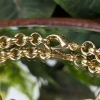 18K Yellow Gold 7.7mm Solid Rolo Link Bracelet, 7.75" - XRF Verified - (42.1g)