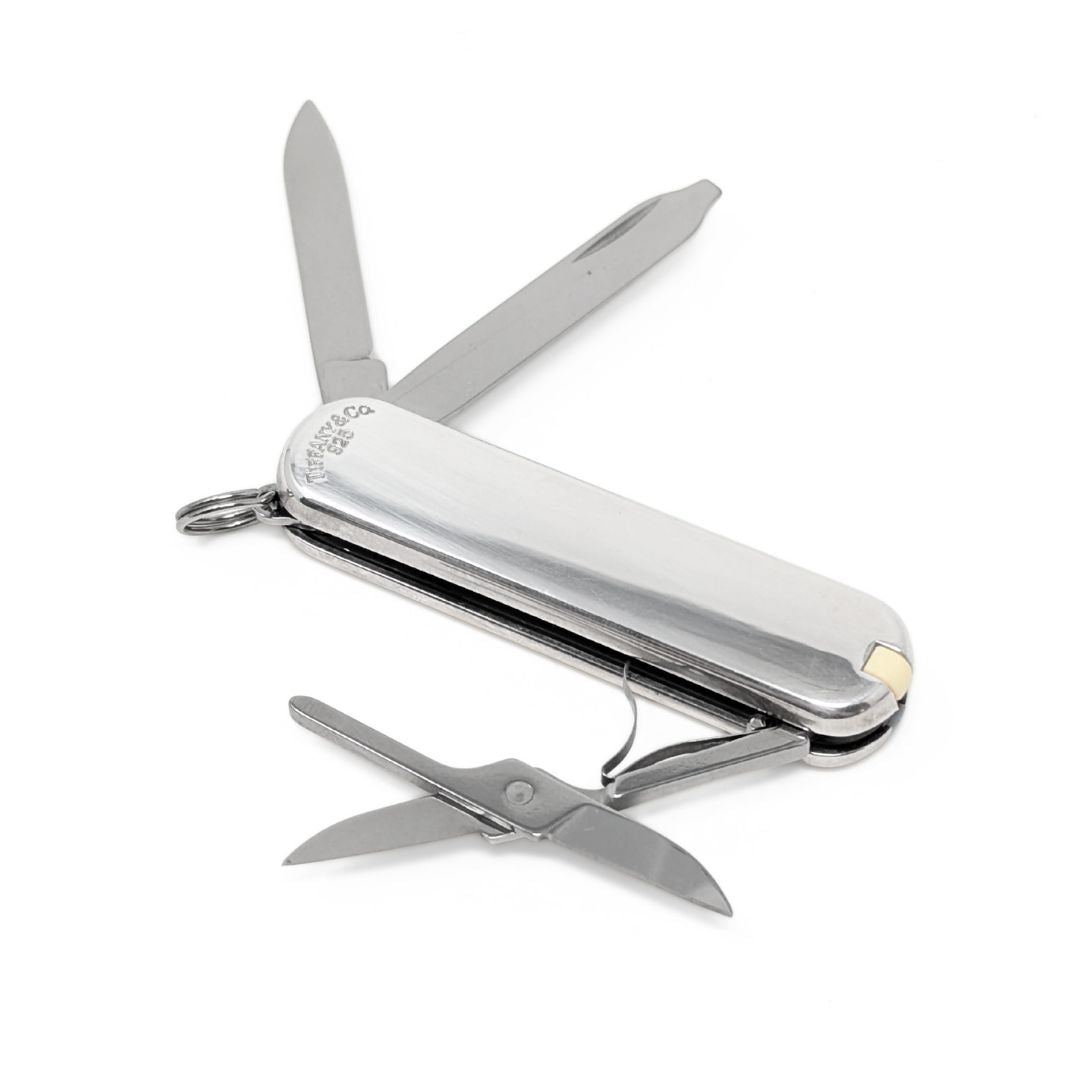 Tiffany & Co 1837 Sterling Silver Swiss Army Knife W/ Box & Pouch