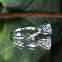 Vintage 14K White Gold Goshenite (White Beryl) Solitaire Engagement Ring - Size 6.5