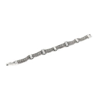 ANATOLI Signed Sterling Silver (.925) Multi-Strand 7" Amethyst Pearl Bracelet