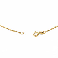 14K Gold Mabe Pearl 16.25" Slide Pendant Necklace, 1.2mm Italian Cable Chain