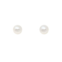 Vintage IPS Imperial Syndicate 14K Gold 6.2mm Cultured Pearl Stud Earrings