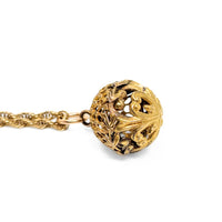 Vintage Marathon Co 12K Gold Filled 24" Filigree Orb Pendant Necklace